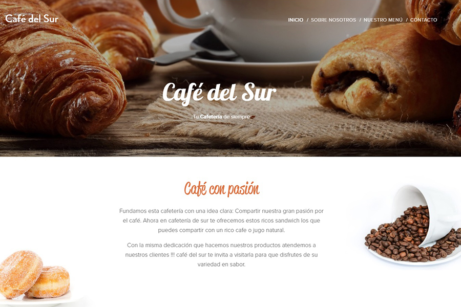 Diseño web Café del sur
